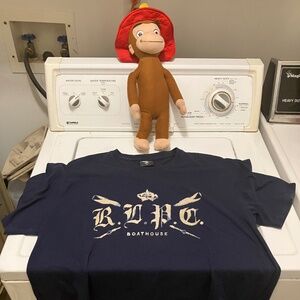 Vintage 2000s POLO RALPH LAUREN Crown Tee Blue Size Medium Boathouse Yacht Club